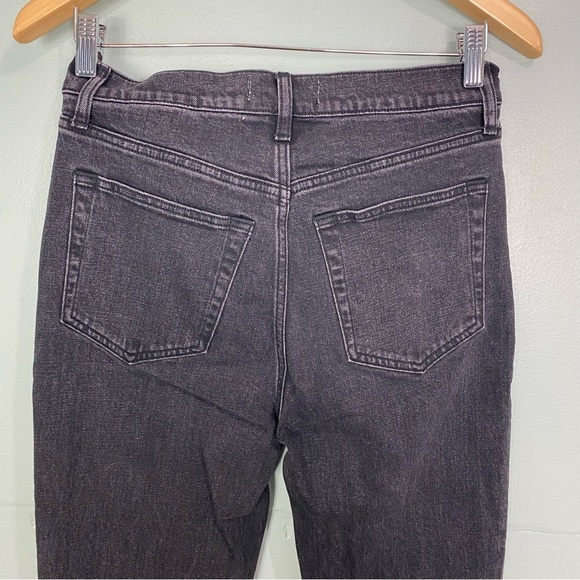 Abercrombie & Fitch‎ 90s Slim Straight High Rise 6 28 Black Jeans Criss Cross - Picture 5 of 5